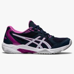Asics Navy and Purple Gel Rocket 10 Athletic Volleyball Sneaker Women’s 9